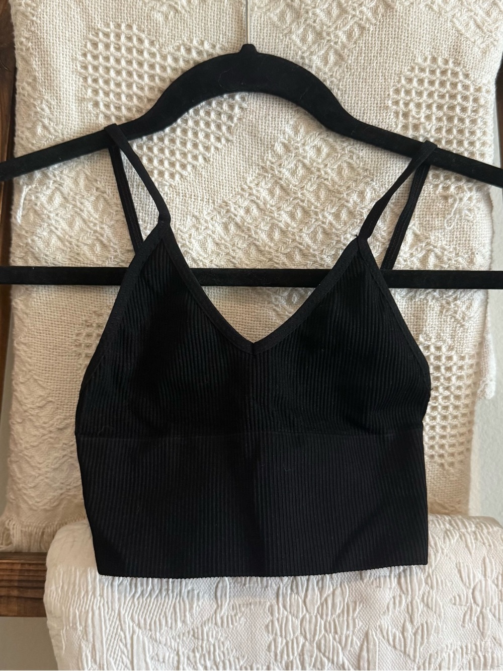 Urban Outfitters Out From Under Black Ribbed Longline Bra